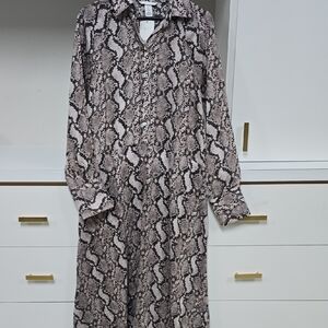 ZH&M Black and White Patterned Dress